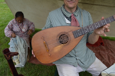 Jonathan shows us his two hundred year old lute.